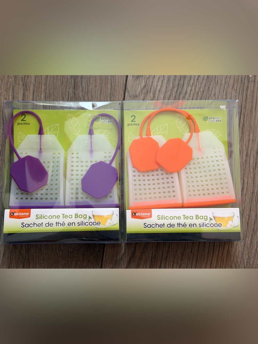 Silicone Tea Bag Infusers - Purple & Orange